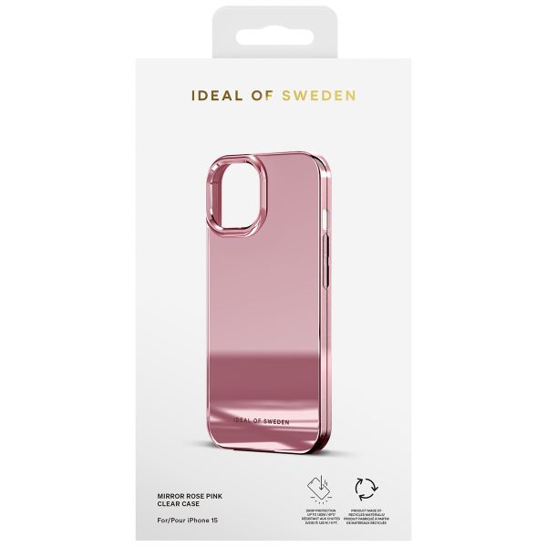 iDeal of Sweden Coque arrière Mirror iPhone 15 - Rose Pink