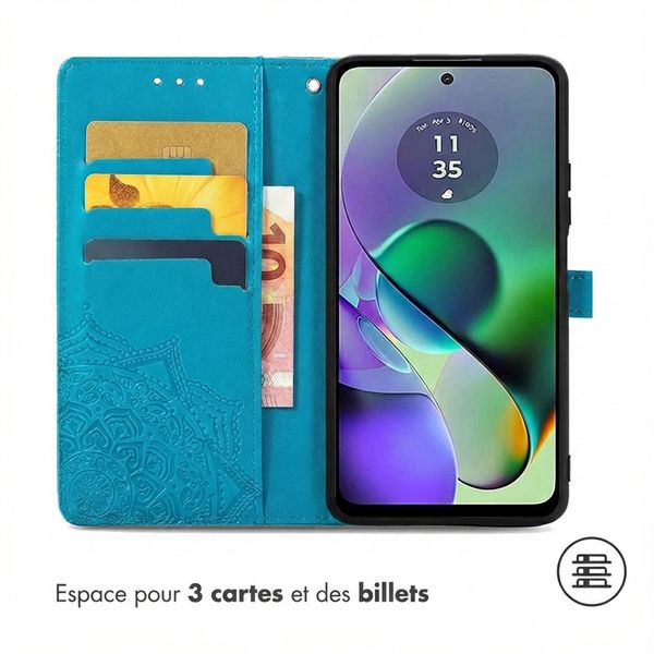 imoshion Etui de télephone Mandala Motorola Moto G54 - Turquoise