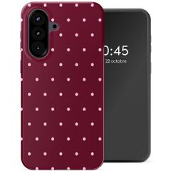 Selencia Coque arrière Vivid Samsung Galaxy A57 (5G) - Happy Dots Burgundy