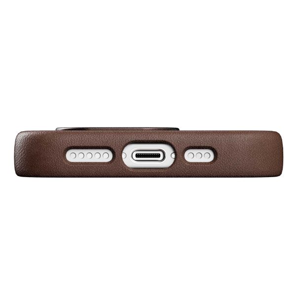 Woodcessories Coque Bio Leather MagSafe iPhone 15 - Brun