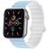 imoshion Bracelet magnétique en silicone Apple Watch Apple Watch Series 1 á 10 / SE / Ultra (2) (44/45/46/49 mm) - Bleu / Blanc