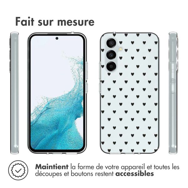 imoshion Coque Design Samsung Galaxy A54 (5G) - Cœurs - Noir