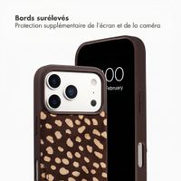 Selencia Nova coque arrière en cuir véritable avec porte-cartes Apple iPhone 17 Pro Max - Fawn Chic