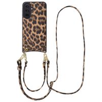 Selencia Coque de télephone Nova avec cordon et porte-cartes Samsung Galaxy A37 (5G) - Leopard