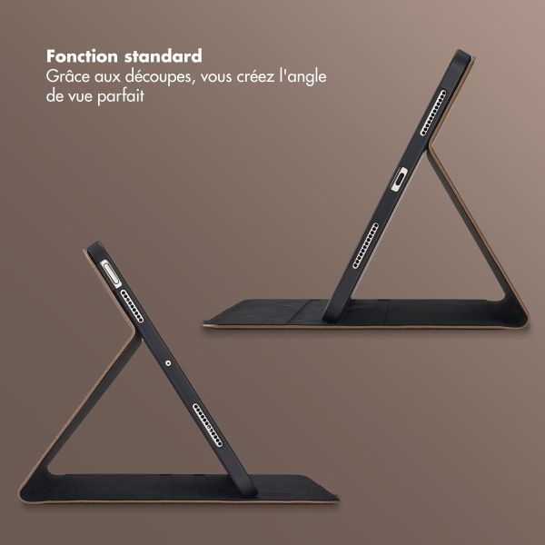 Selencia Coque tablette Riva Apple iPad Air 11 pouces (2025) M3 / (2024) M2 / Air 5 (2022) / Air 4 (2020) - Mocha Brown