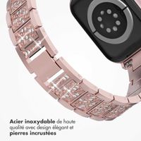 Selencia Bracelet à maillons scintillants Apple Watch Series 1 á 9 / SE (38/40/41 mm) | Series 10 (42 mm) - Rose