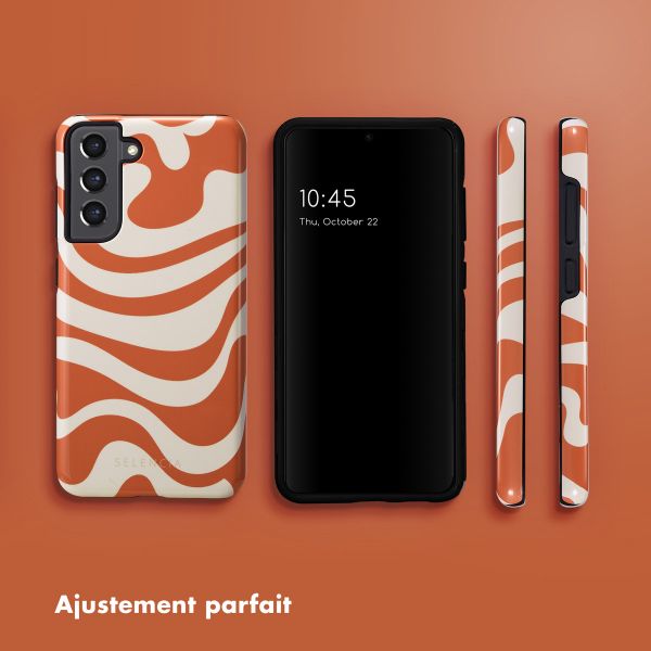 Selencia Coque arrière Vivid Tough Samsung Galaxy S21 FE - Dream Swirl Orange