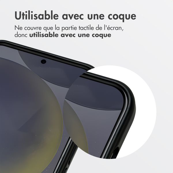 Accezz Protection d'écran en verre trempé avec filtre de confidentialité + Applicateur Samsung Galaxy S24 FE