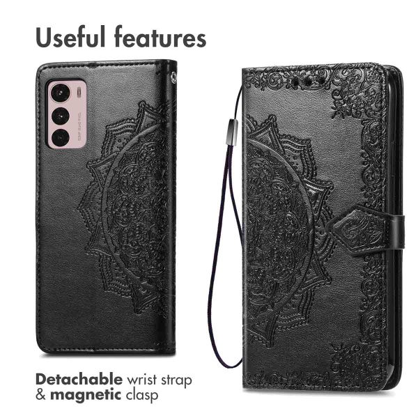 imoshion Etui de téléphone portefeuille Mandala Motorola Moto G42 - Noir