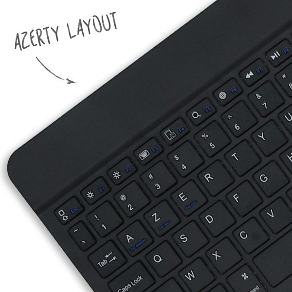 Accezz Étui de tablette portefeuille Bluetooth Clavier AZERTY iPad 10 (2022) 10.9 pouces - Noir