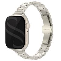 Selencia Bracelet à maillons fin en acier Apple Watch Series 1 á 9 / SE (38/40/41 mm) | Series 10 (42 mm) - Starlight