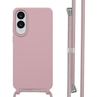 imoshion Coque en silicone avec cordon Samsung Galaxy S25 Edge - Sand Pink