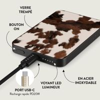Burga Powerbank magnétique 5 000 mAh - MagSafe et Qi2 - Celestial / Gunmetal
