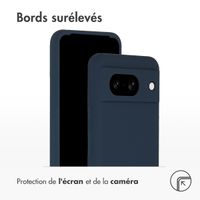 Accezz Coque Liquid Silicone Google Pixel 8 - Bleu foncé