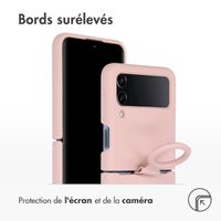 Accezz Coque Liquid Silicone Samsung Galaxy Z Flip 4 - Rose