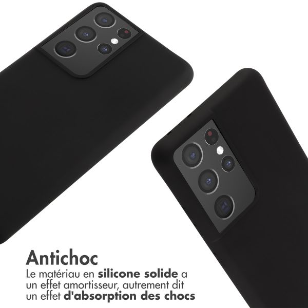 imoshion ﻿Coque en silicone avec cordon Samsung Galaxy S21 Ultra - Noir