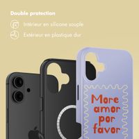 Selencia Coque arrière Vivid avec MagSafe Apple iPhone 16 - More Amor