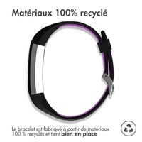 imoshion Bracelet sportif en silicone Fitbit Alta (HR) - Noir/Violet