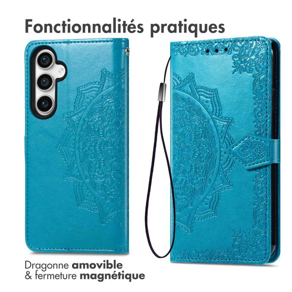 imoshion Etui de télephone Mandala Samsung Galaxy S23 FE - Turquoise