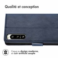 imoshion Étui de téléphone portefeuille Luxe Sony Xperia 5 IV - Bleu foncé