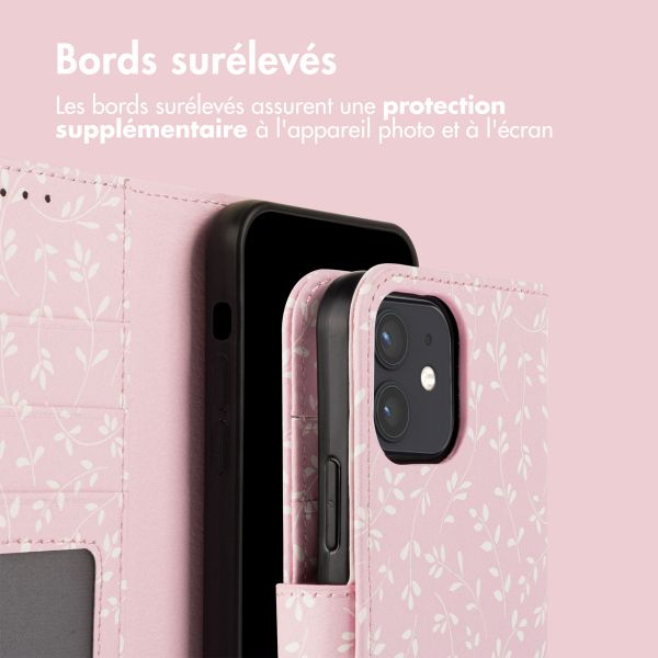 imoshion Étui de téléphone portefeuille Design iPhone 12 (Pro) - Pink Bazaar Flowers