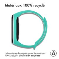 imoshion Bracelet sportif en silicone Xiaomi Mi Band 7 - Menthe verte / Blanc