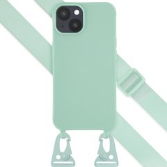 Selencia Coque silicone avec cordon amovible Apple iPhone 14 - Turquoise