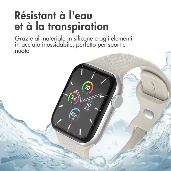imoshion Bracelet en silicone Mandala Apple Watch Series 1 t/m 11 / SE / Ultra (44/45/46/49 mm) - Starlight