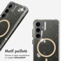 imoshion Coque arrière transparente Pailletée avec MagSafe Samsung Galaxy S24 - Doré