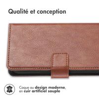 imoshion Étui de téléphone portefeuille Luxe Samsung Galaxy S22 Ultra - Brun