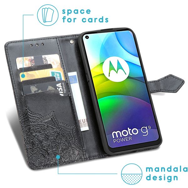 imoshion Etui de téléphone portefeuille Mandala Moto G9 Power