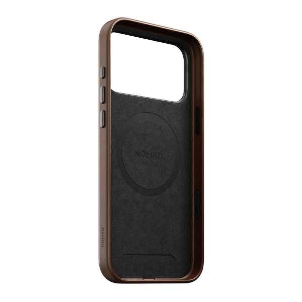 Nomad Coque arrière Traditional Leather avec MagSafe Apple iPhone 17 Pro Max - Marron