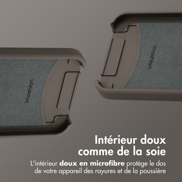 imoshion Coque arrière Color avec cordon amovible et MagSafe Apple iPhone 15 - Black Coffee
