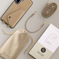 Selencia Coque à cordon avec porte-cartes enveloppe Sera Samsung Galaxy A36 / A56 - Beige