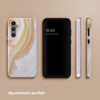 Selencia Coque arrière Vivid Samsung Galaxy S23 FE - Chic Marble Gold