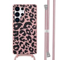 imoshion Coque design en silicone avec cordon Samsung Galaxy S25 Ultra - Animal Pink