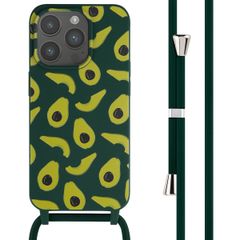 imoshion Coque design en silicone avec cordon Apple iPhone 15 Pro - Avocado Green