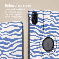 imoshion Coque tablette Design rotatif à 360° Honor Pad X9 - White Blue Stripes