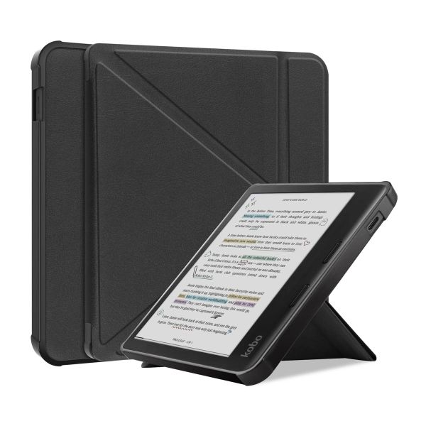 imoshion Étui de liseuse portefeuille Pliable Kobo Libra Colour - Noir