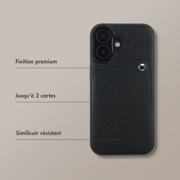 Selencia Coque Riva avec porte-cartes Apple iPhone 17 - Noir