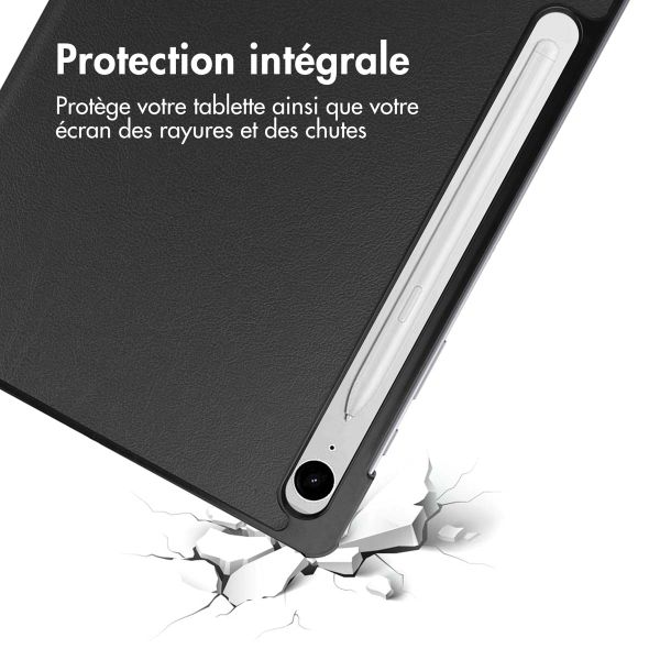 imoshion Coque tablette Trifold Samsung Galaxy Tab S9 11.0 pouces / Tab S10 FE / S9 FE 10.9 pouces - Noir
