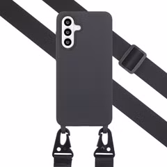 Selencia Coque silicone avec cordon amovible Samsung Galaxy A56 - Noir