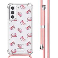 imoshion Coque Design avec cordon Samsung Galaxy S21 FE - Crab Watercolor