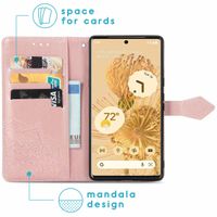 imoshion Etui de téléphone portefeuille Mandala Google Pixel 6 Pro - Rose Dorée