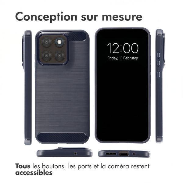 imoshion Coque Brushed Motorola Moto G77 - Bleu foncé