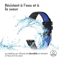 imoshion Bracelet sportif en silicone Fitbit Luxe - Noir/Bleu