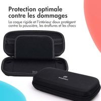 imoshion Etui Nintendo Switch avec poche zippée - Etui Nintendo Switch (OLED) avec poignée - Noir