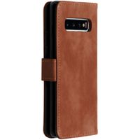 imoshion Étui de téléphone portefeuille Luxe Galaxy S10 - Brun