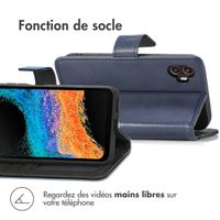 imoshion Étui de téléphone portefeuille Luxe Samsung Galaxy Xcover 6 Pro - Bleu foncé