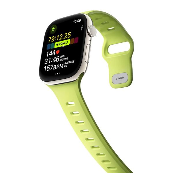 Nomad Bracelet Tempo en silicone Apple Watch Series 1 - 9 / SE (38/40/41 mm) | Series 10 / 11 (42 mm) - Lime